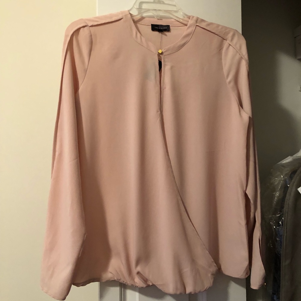 Brand new baby pink long sleeve blouse